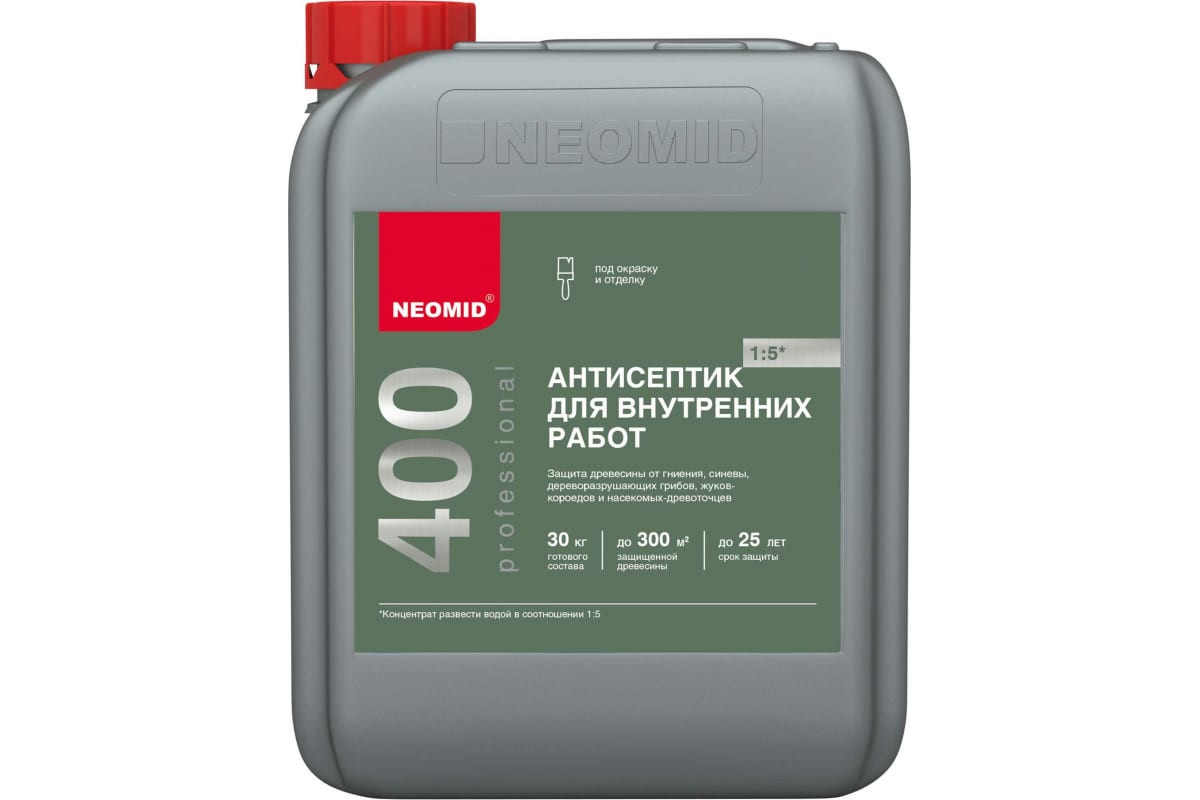 Деревозащитный состав для внутренних работ NEOMID 400 5 л Н-400-5/к1:5 - фото - 7